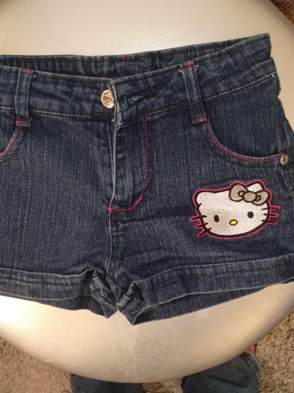 Hello Kitty Denim Shorts Girls size 5